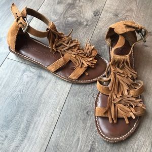Strappy Fringe Sandals